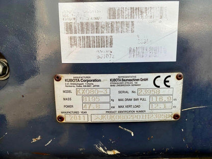 Mini-Pelle Kubota KX080-3 – 2012 – 8,2T